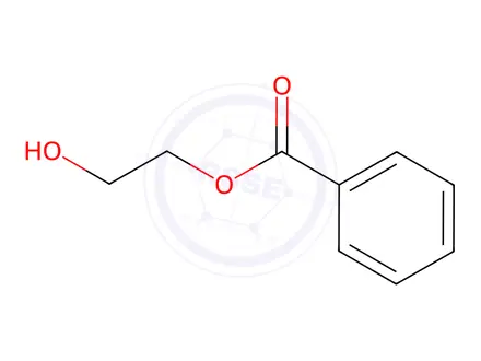 Chemical structure of 2-?Hydroxyethyl Benzoate(Ethylene Glycol Monobenzoate)