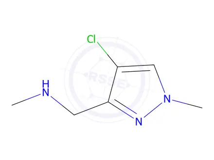 Chemical structure of 1-(4-Chloro-1-methyl-1H-pyrazol-3-yl)-N-methylmethanamine