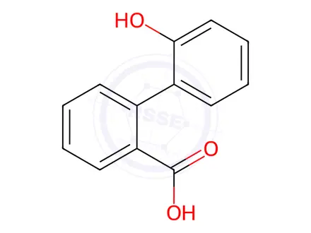 Chemical structure of 2-(2-hydroxyphenyl)benzoic acid