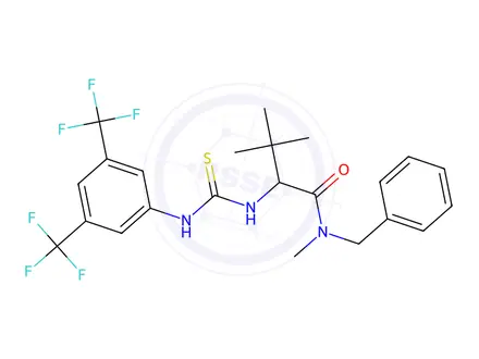 Chemical structure of (2S)-2-[[[[3,5-Bis(trifluoromethyl)phenyl]amino]thioxomethyl]amino]-N-3,3-trimethyl-N-(phenylmethyl)butanamide