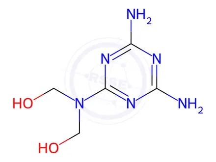 Chemical structure of [(4,6-diamino-1,3,5-triazin-2-yl)imino]bismethanol