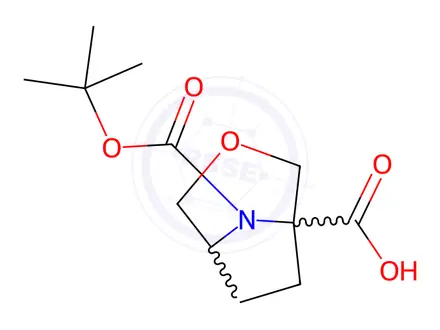 Chemical structure of 3-Oxa-8-azabicyclo[3.2.1]octane-1,8-dicarboxylic acid, 8-(1,1-dimethylethyl) ester