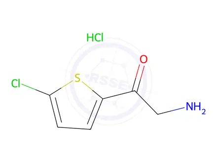 Chemical structure of 2-Amino-1-(5-chlorothiophen-2-yl)ethanone Hydrochloride