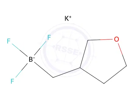 Chemical structure of potassium trifluoro[(oxolan-3-yl)methyl]boranuide