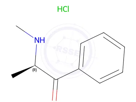 Chemical structure of (R)-(+)-Methcathinone Hydrochloride