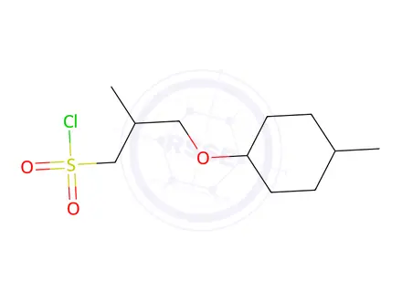 Chemical structure of 2-Methyl-3-((4-methylcyclohexyl)oxy)propane-1-sulfonyl chloride