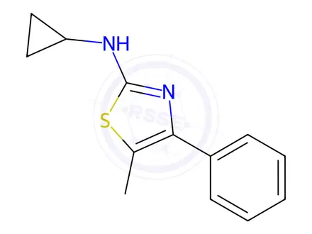 Chemical structure of N-Cyclopropyl-5-methyl-4-phenylthiazol-2-amine
