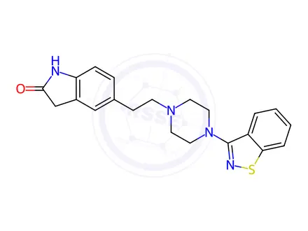 Chemical structure of Ziprasidone Deschloro Impurity