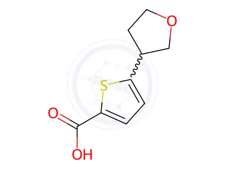 Chemical structure of 5-(oxolan-3-yl)thiophene-2-carboxylic acid