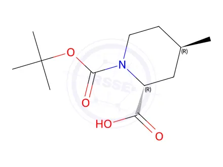 Chemical structure of (2R,4R)-N-Boc-4-methyl-pipecolinic acid