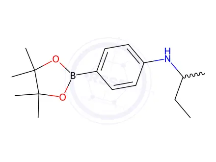 Chemical structure of N-(Sec-butyl)-4-(4,4,5,5-tetramethyl-1,3,2-dioxaborolan-2-yl)aniline