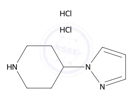 Chemical structure of 4-(1H-Pyrazol-1-yl)piperidine Dihydrochloride