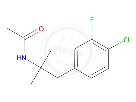 Chemical structure of N-(1-(4-chloro-3-fluorophenyl)-2-methylpropan-2-yl)acetamide(WXC05919)