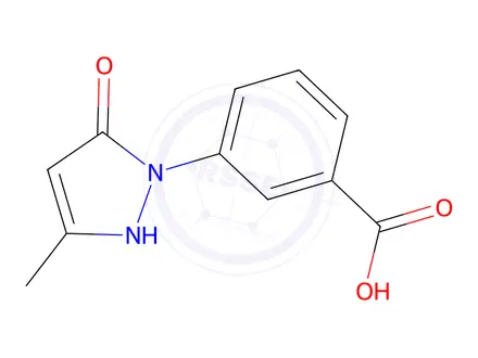 Chemical structure of 3-(3-Methyl-5-oxo-2,5-dihydro-1H-pyrazol-1-yl)benzoic acid