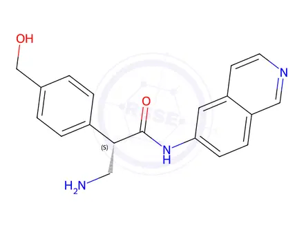Chemical structure of (S)-3-Amino-2-(4-(hydroxymethyl)phenyl)-N-(isoquinolin-6-yl)propanamide