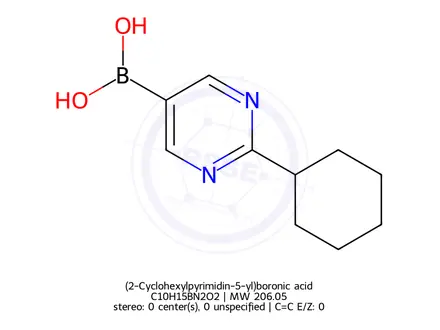 Chemical structure of (2-Cyclohexylpyrimidin-5-yl)boronic acid