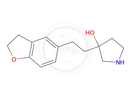 Chemical structure of 3-(2-(2,3-Dihydrobenzofuran-5-yl)ethyl)pyrrolidin-3-ol