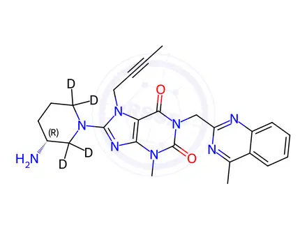 Chemical structure of Linagliptin-d4 (2140263-92-7)