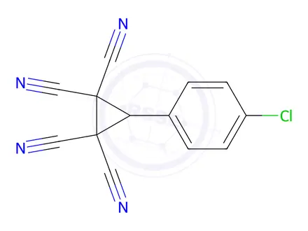 Chemical structure of 3-(4-Chlorophenyl)-1,1,2,2-cyclopropanetetracarbonitrile