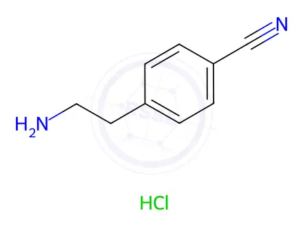 Chemical structure of 4-CYANOPHENYLETHYLAMINE HCL
