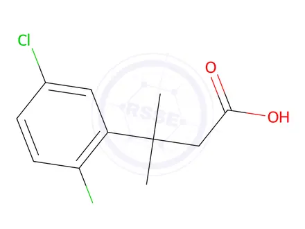 Chemical structure of 3-(2,5-Dichlorophenyl)-3-methylbutanoic acid