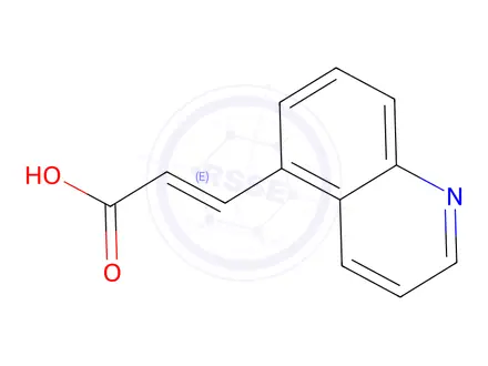 Chemical structure of (E)-3-(quinolin-5-yl)acrylic acid