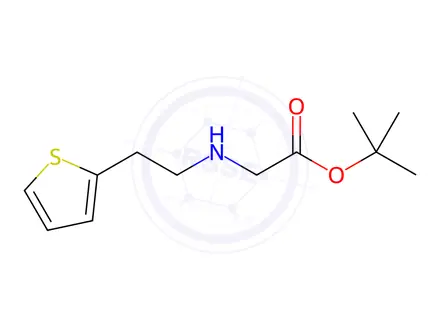 Chemical structure of Glycine, N-[2-(2-thienyl)ethyl]-, 1,1-dimethylethyl ester