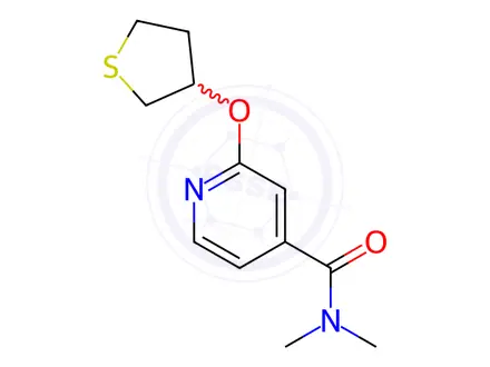 Chemical structure of N,N-Dimethyl-2-((tetrahydrothiophen-3-yl)oxy)isonicotinamide