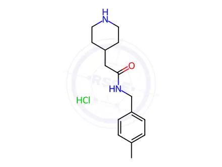 Chemical structure of N-(4-Methylbenzyl)-2-piperidin-4-ylacetamide Hydrochloride