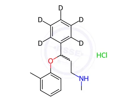 Chemical structure of (±)-Atomoxetine D5 HCl (phenyl D5)