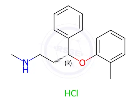 Chemical structure of Atomoxetine hydrochloride