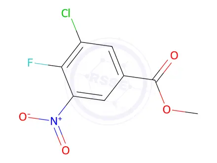 Chemical structure of 3-Chloro-4-fluoro-5-nitro-benzoic acid methyl ester