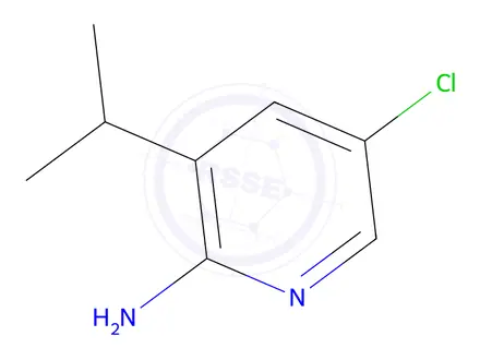 Chemical structure of 5-Chloro-3-(propan-2-yl)pyridin-2-amine