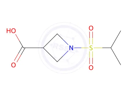 Chemical structure of 1-(isopropylsulfonyl)azetidine-3-carboxylic acid