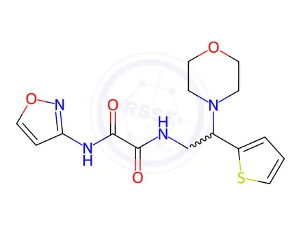 Chemical structure of N1-(Isoxazol-3-yl)-N2-(2-morpholino-2-(thiophen-2-yl)ethyl)oxalamide