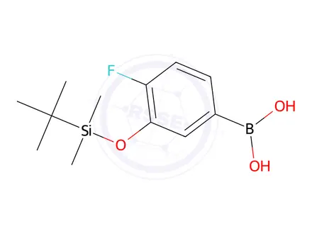Chemical structure of 3-(t-Butyldimethylsilyloxy)-4-fluorophenylboronic acid