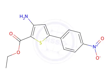 Chemical structure of Ethyl 3-Amino-5-(4-nitrophenyl)thiophene-2-carboxylate