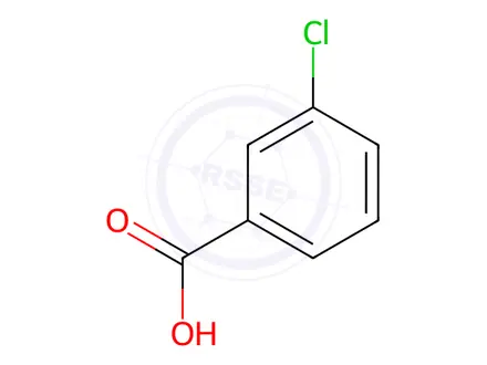 Chemical structure of 3-Chlorobenzoic acid