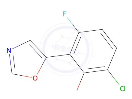 Chemical structure of 5-(3-Chloro-6-fluoro-2-methoxyphenyl)oxazole