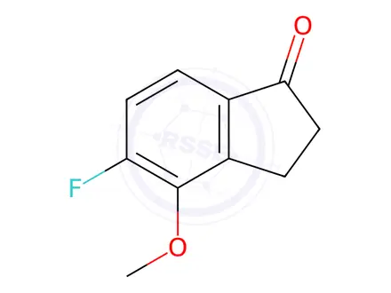 Chemical structure of 5-Fluoro-4-methoxy-indan-1-one