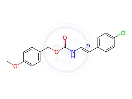Chemical structure of (4-Methoxyphenyl)methyl N-[(E)-2-(4-chlorophenyl)ethenyl]carbamate
