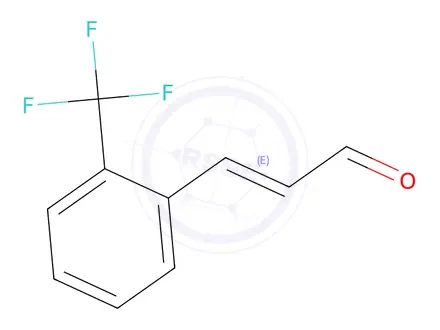 Chemical structure of (E)-3-(2-(trifluoromethyl)phenyl)acrylaldehyde