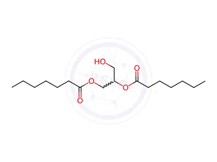 Chemical structure of 1,1'-[1-(Hydroxymethyl)-1,2-ethanediyl] diheptanoate