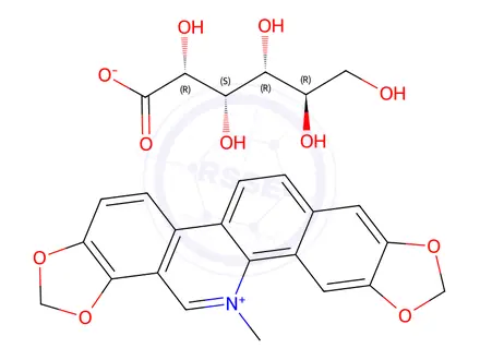 Chemical structure of Sanguinarine citrate