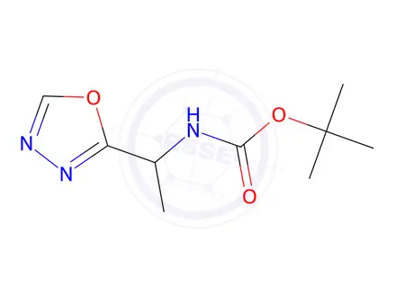 Chemical structure of tert-Butyl N-[1-(1,3,4-Oxadiazol-2-yl)ethyl]carbamate