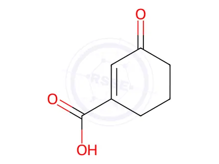 Chemical structure of 3-Oxocyclohex-1-ene-1-carboxylic acid
