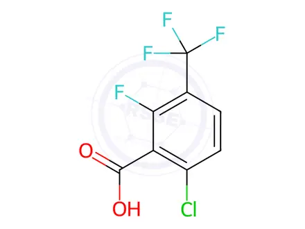 Chemical structure of Benzoic acid, 6-chloro-2-fluoro-3-(trifluoromethyl)-