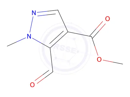 Chemical structure of Methyl 5-formyl-1-methyl-1H-pyrazole-4-carboxylate