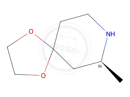 Chemical structure of (7S)-7-Methyl-1,4-dioxa-8-azaspiro[4.5]decane