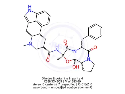 Chemical structure of Dihydro Ergotamine Impurity 4